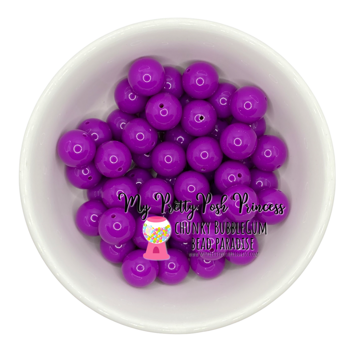 #45 -  12mm Grape Solid Acrylic Beads