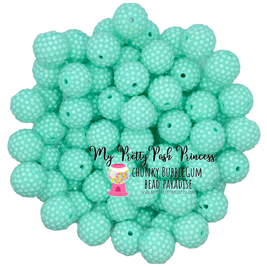 #1155 -  20mm Wintergreen Jelly Rhinestone  Beads (1 Count)