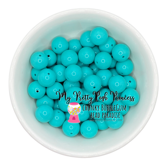 #349 -  20mm Turquoise Solid Acrylic Beads (1 Count)