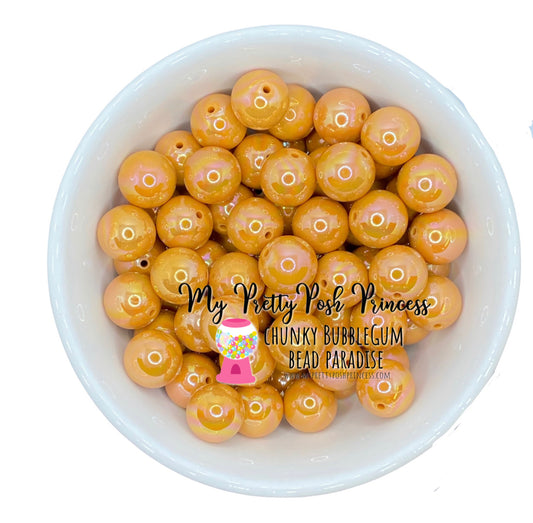 abs8- 12mm Mustard AB Solid Acrylic Beads (20 Count)