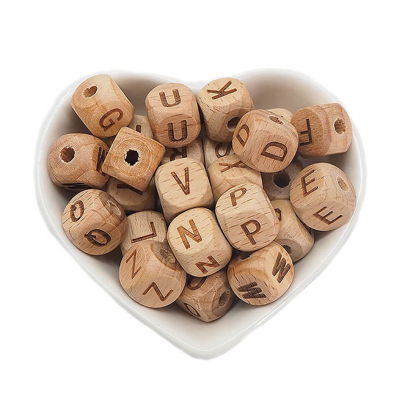 Wood "Letter"  Beads