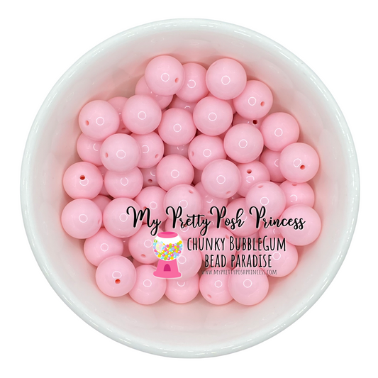 #42 - 12mm Blush Pink Solid Acrylic Beads  (20 Count)