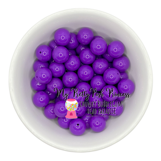 #342 -  20mm Dark Purple Solid Acrylic Beads (1 Count)