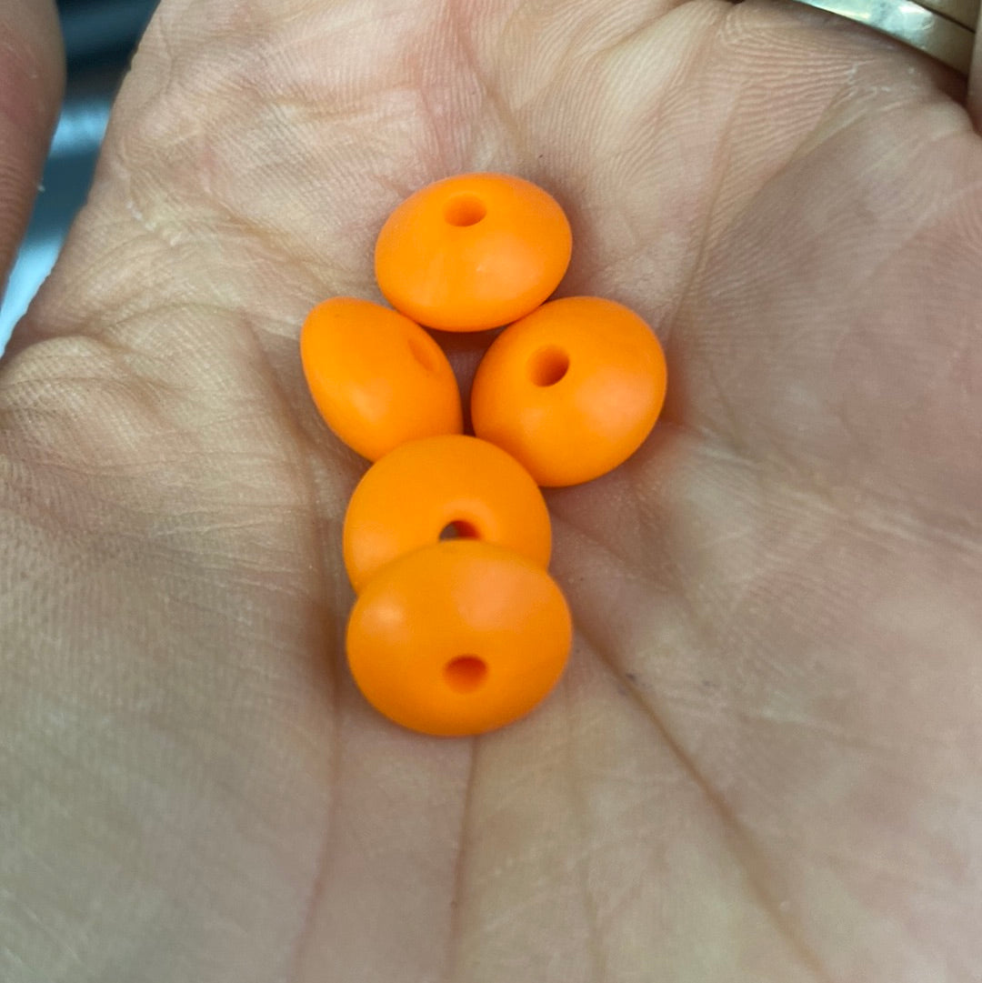 LENTIL- 12mm Silicone  Beads