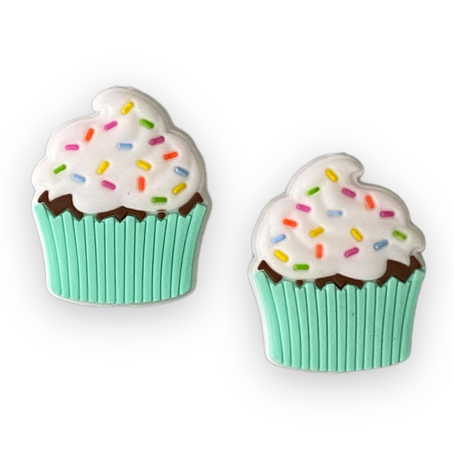 X128 - Mint Cupcake Silicone (1 Count) Focal Bead