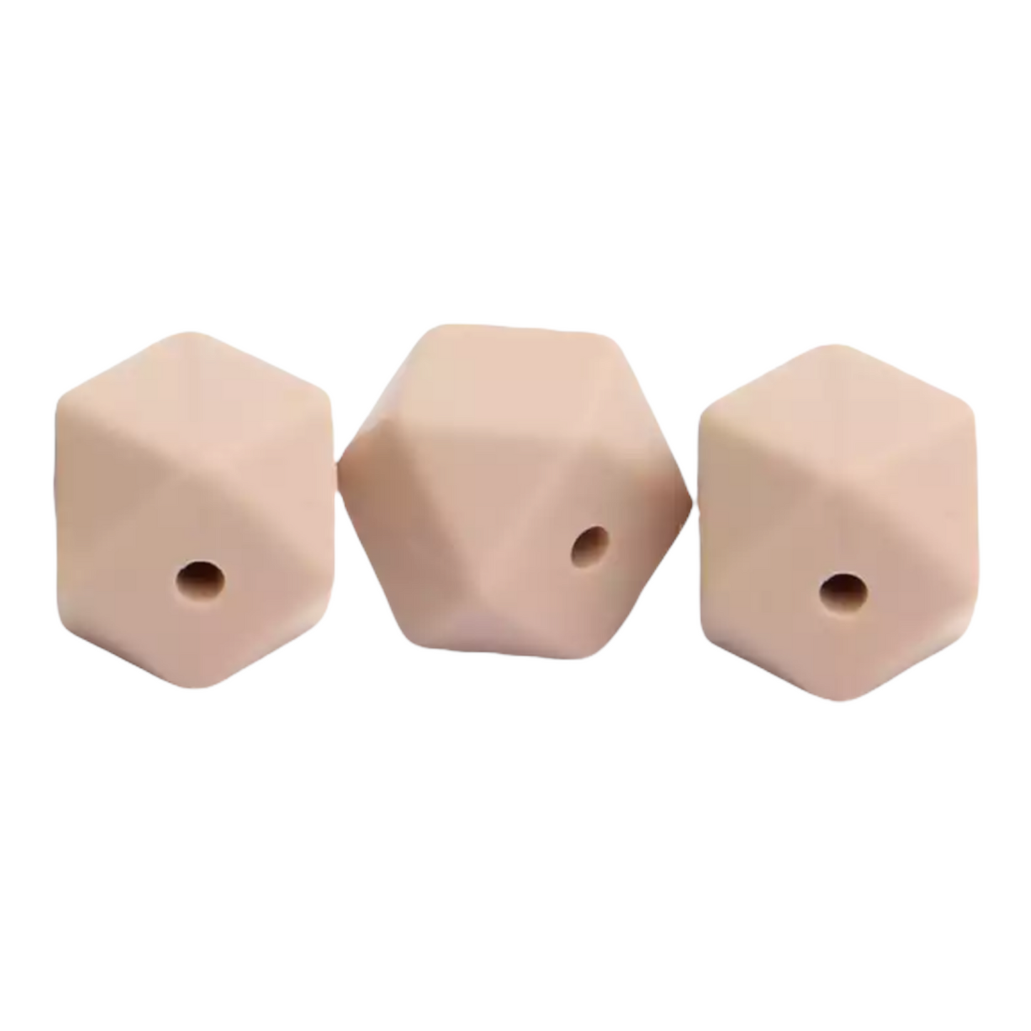 Hexagon (17mm)-  Silicone  Beads