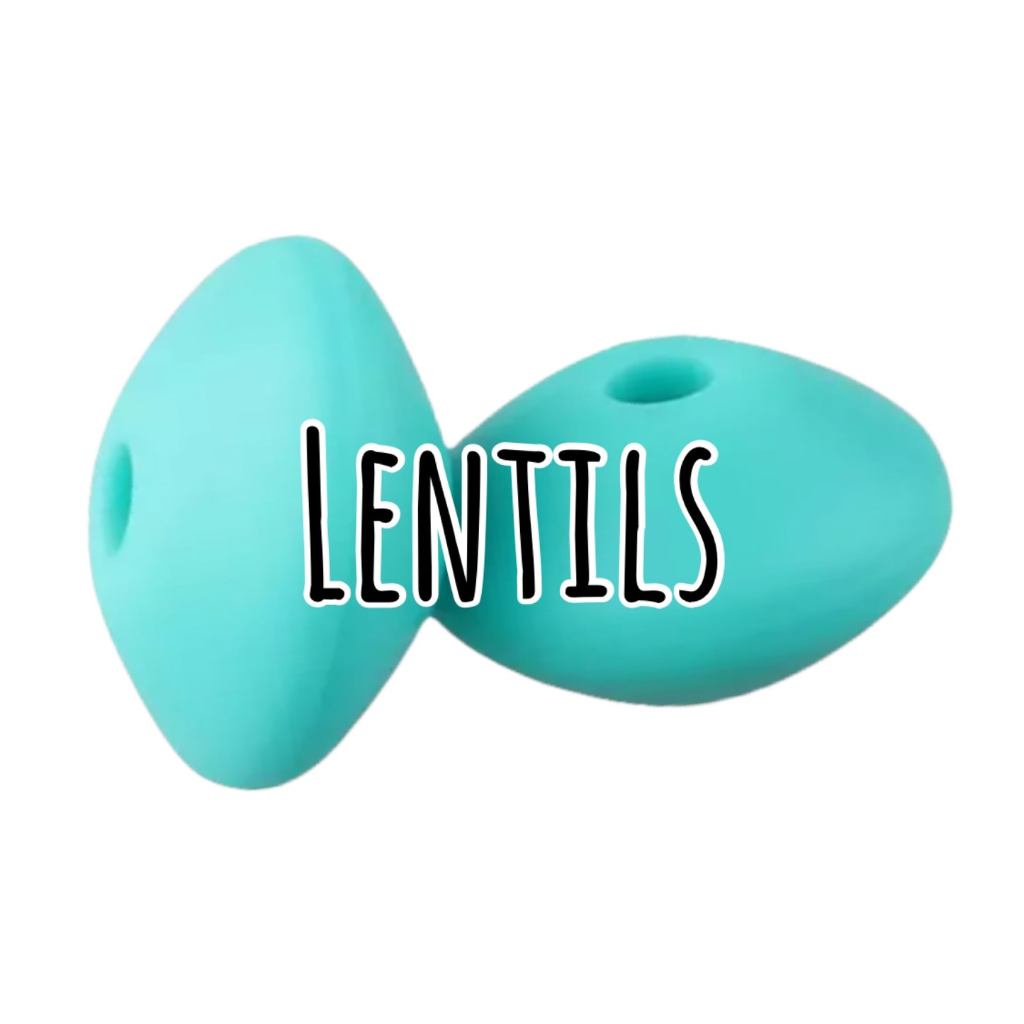 LENTIL- 12mm Silicone  Beads