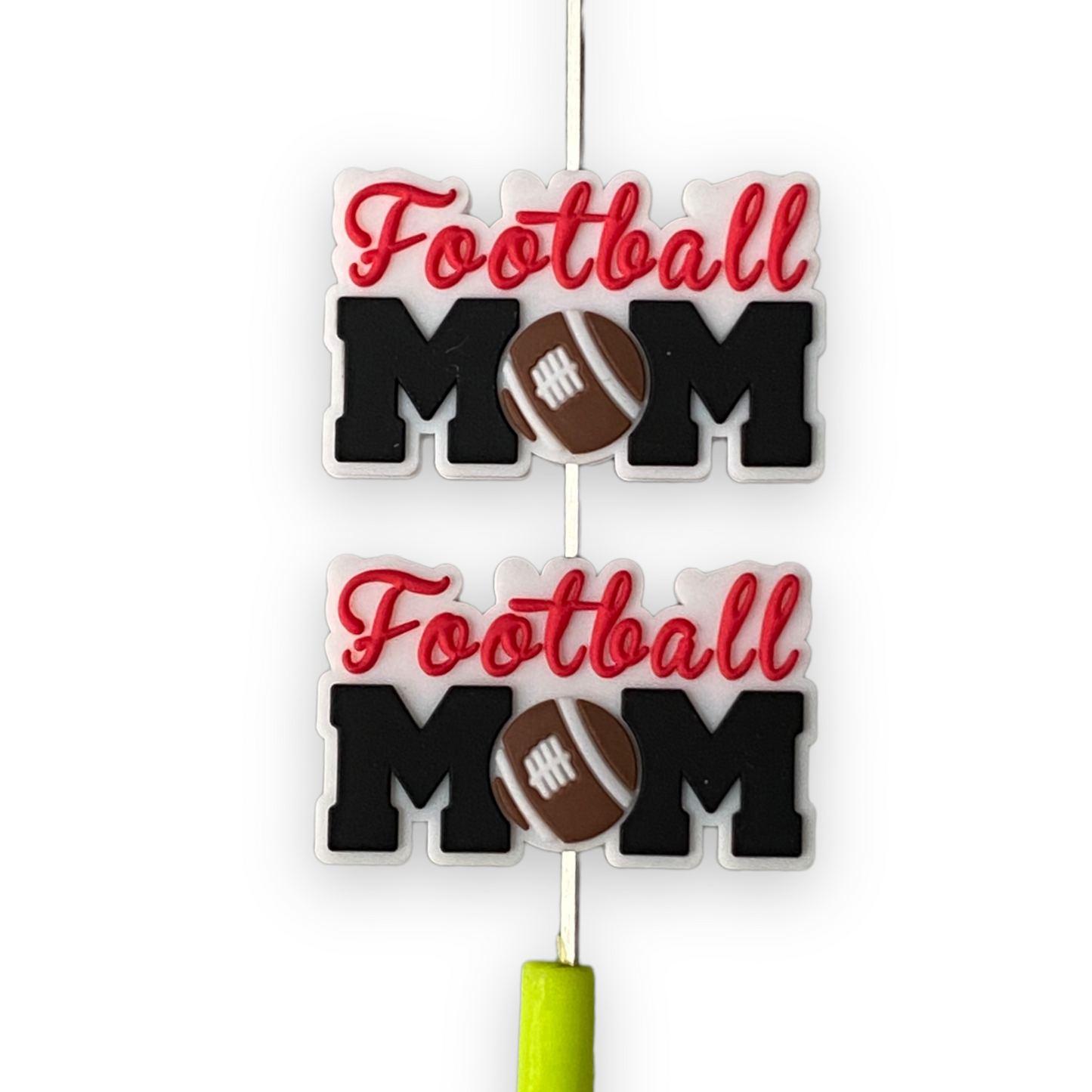 X231 -  Football Mom Silicone (1 Count) Focal Bead