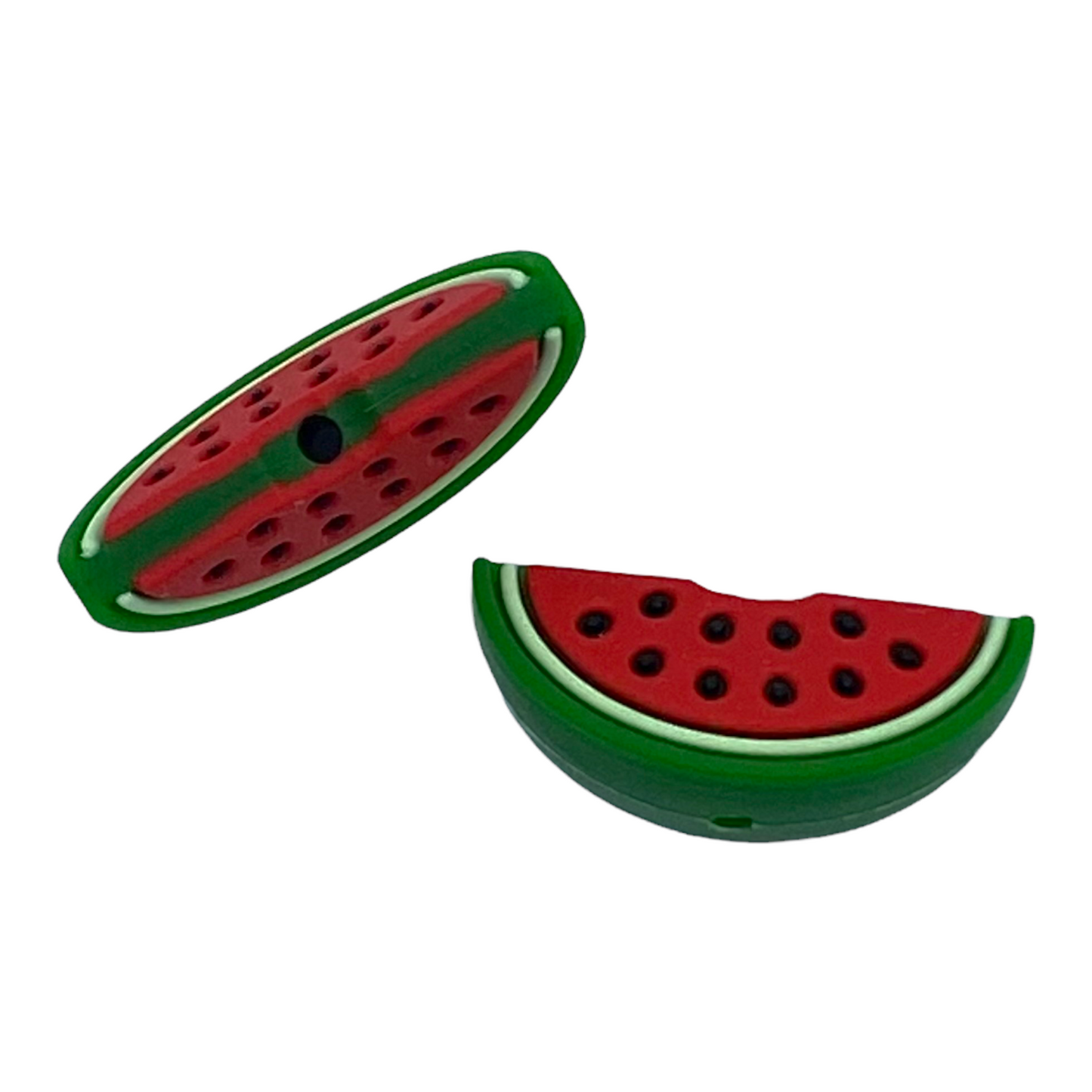 X136 - Red Watermelon Silicone (1 Count) Focal Beads