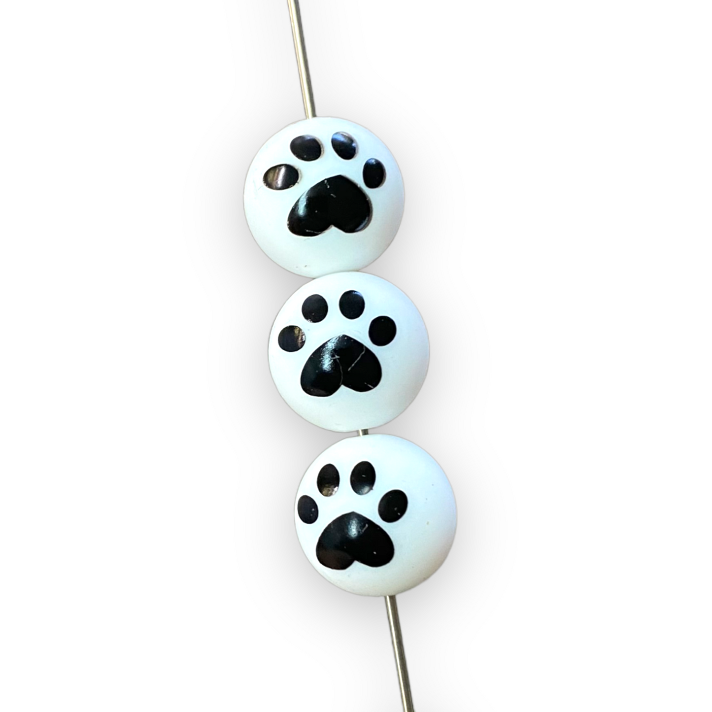 T28 - 15mm “Paw” Double Sided Silicone Beads