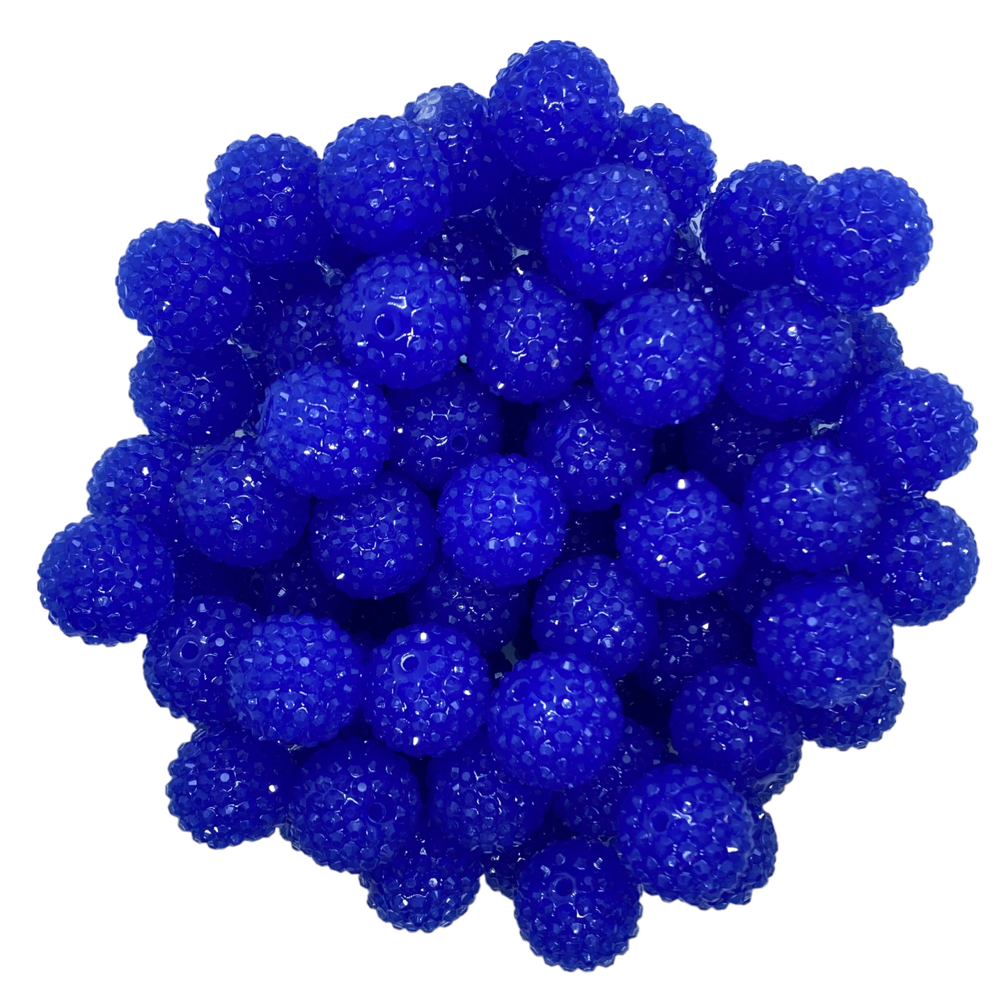 #1277 - R209- 20mm  Royal Blue Jelly Rhinestone Beads (1 Count)