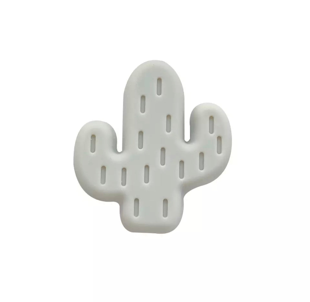 h974  - Gray Cactus Silicone (1 Count) Focal Bead