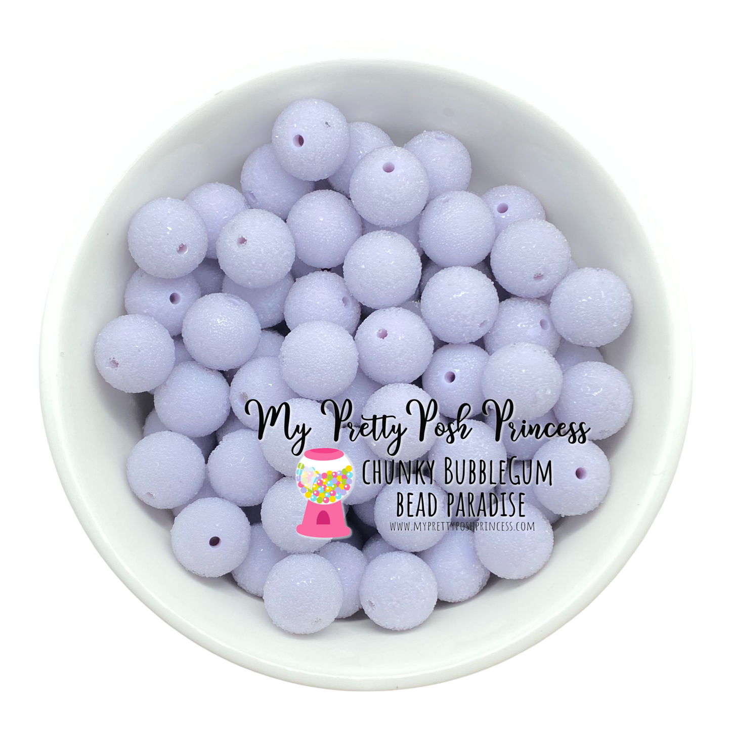 W480- 20mm Lavender “Sugar” Acrylic Bead