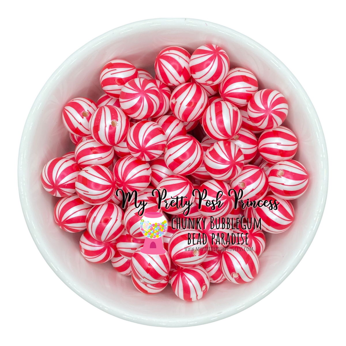 w401- 12mm Matte Peppermint Pearl  Beads (20 Count)
