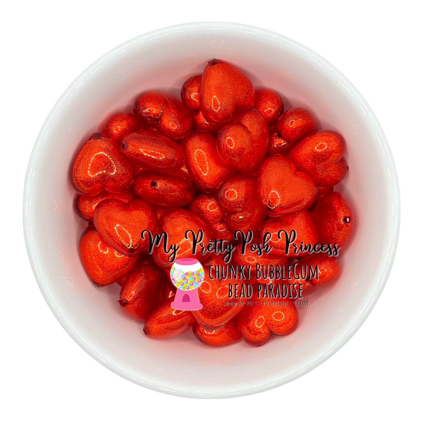 W397- 20mm Red Heart Pearls (1 Count)