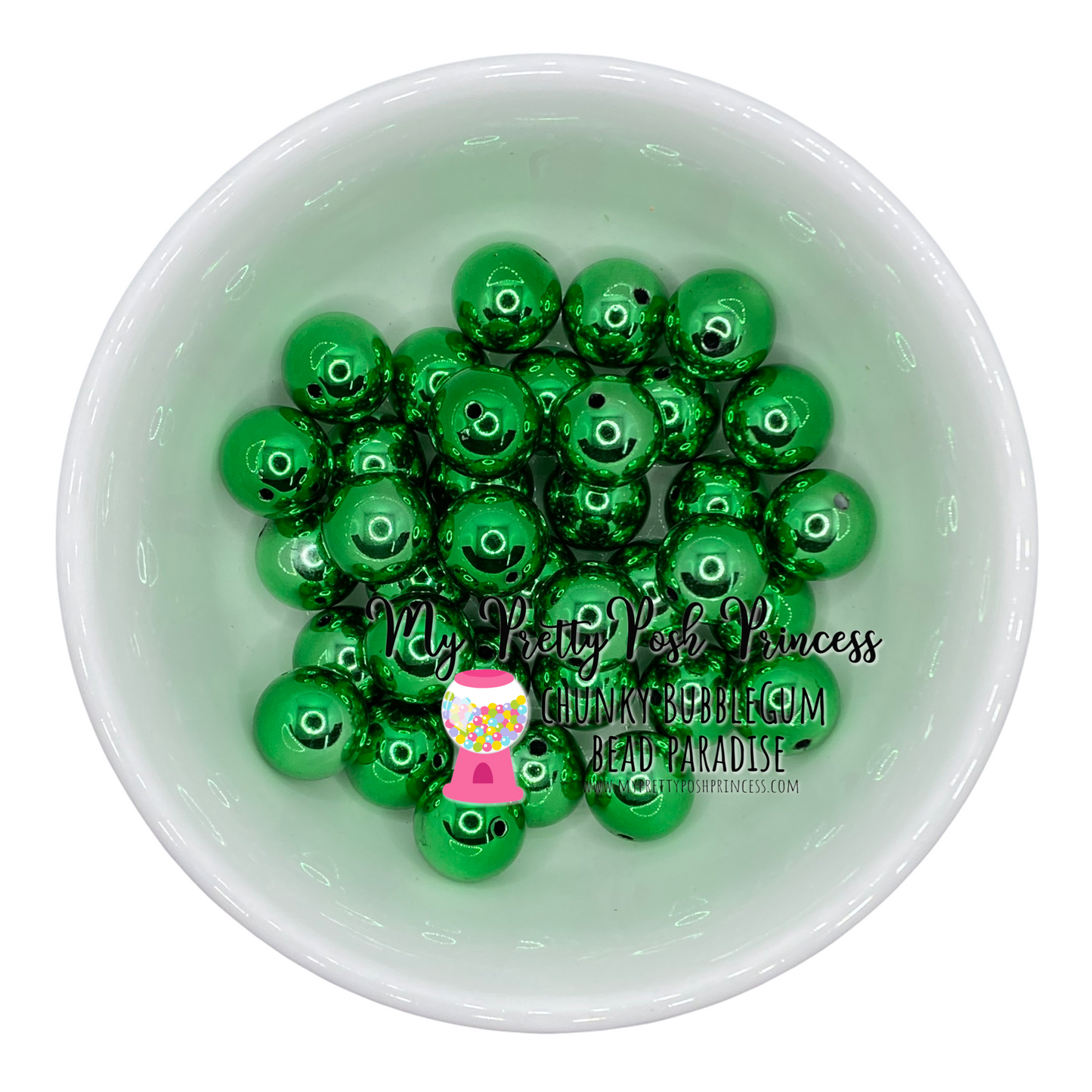 #571 - 20mm Green UV Acrylic Beads (1 Count)