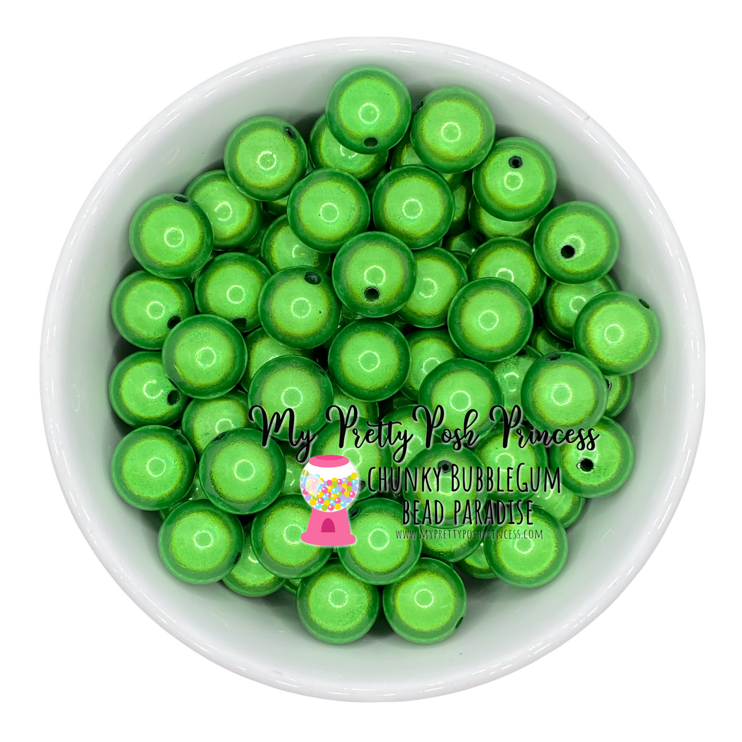 #885 - 20mm Green MiracleAcrylic Beads (1 Count)