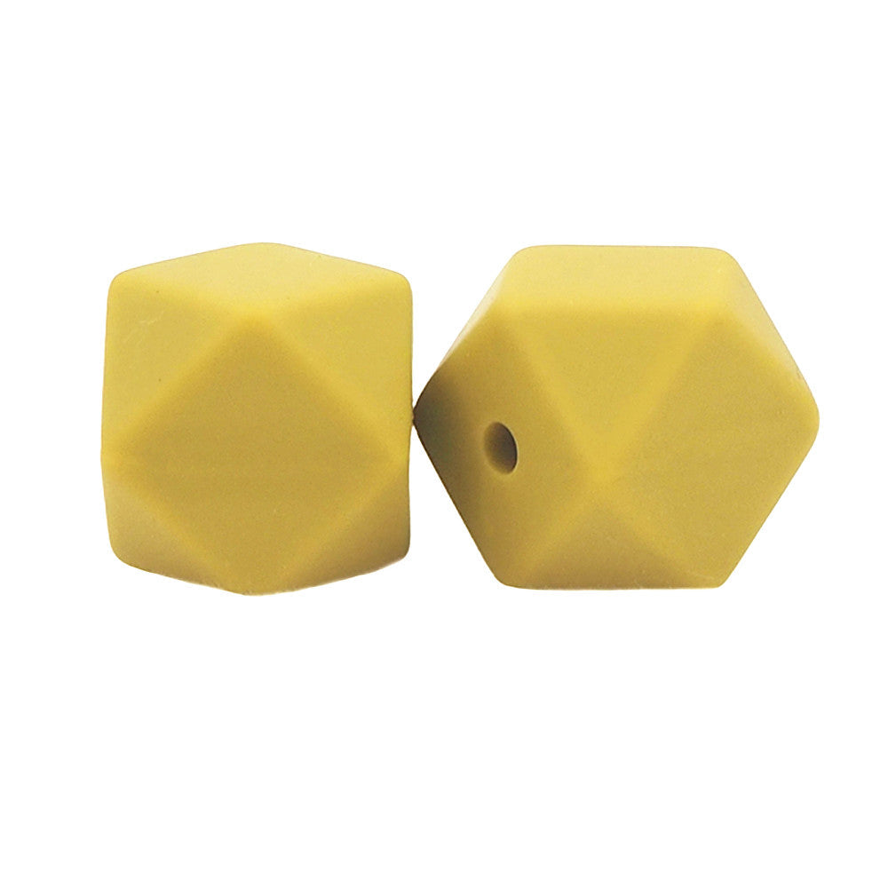 Hexagon-- 14mm-- Silicone  Beads