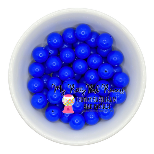 #315 - 20mm Royal Blue Solid Acrylic Beads (1 Count)