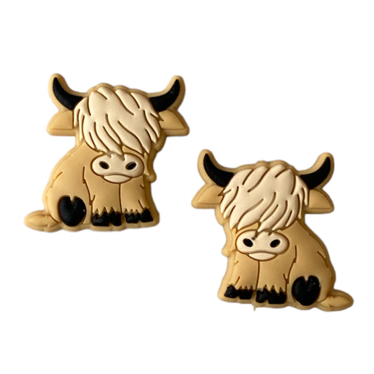 X433 - Cow Focal Bead Silicone (1 Count) Focal Beads