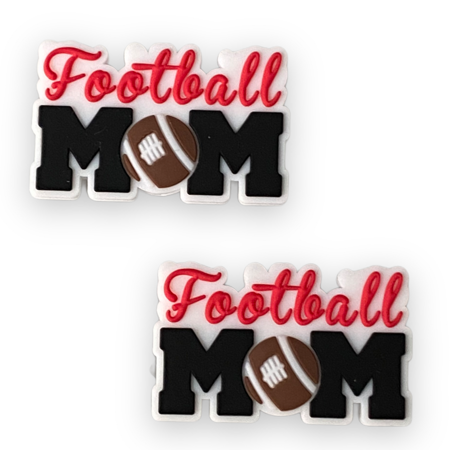 X231 -  Football Mom Silicone (1 Count) Focal Bead