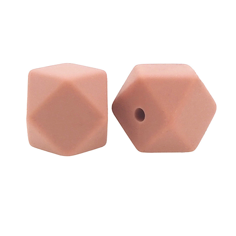 Hexagon-- 14mm-- Silicone  Beads