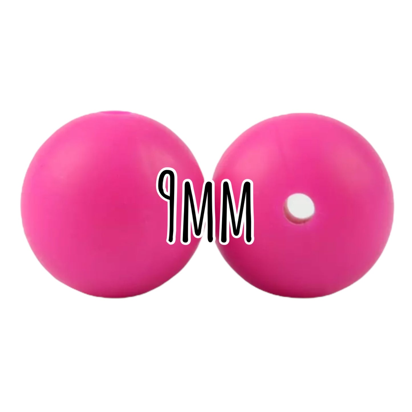 9mm "Round" Silicone  Beads