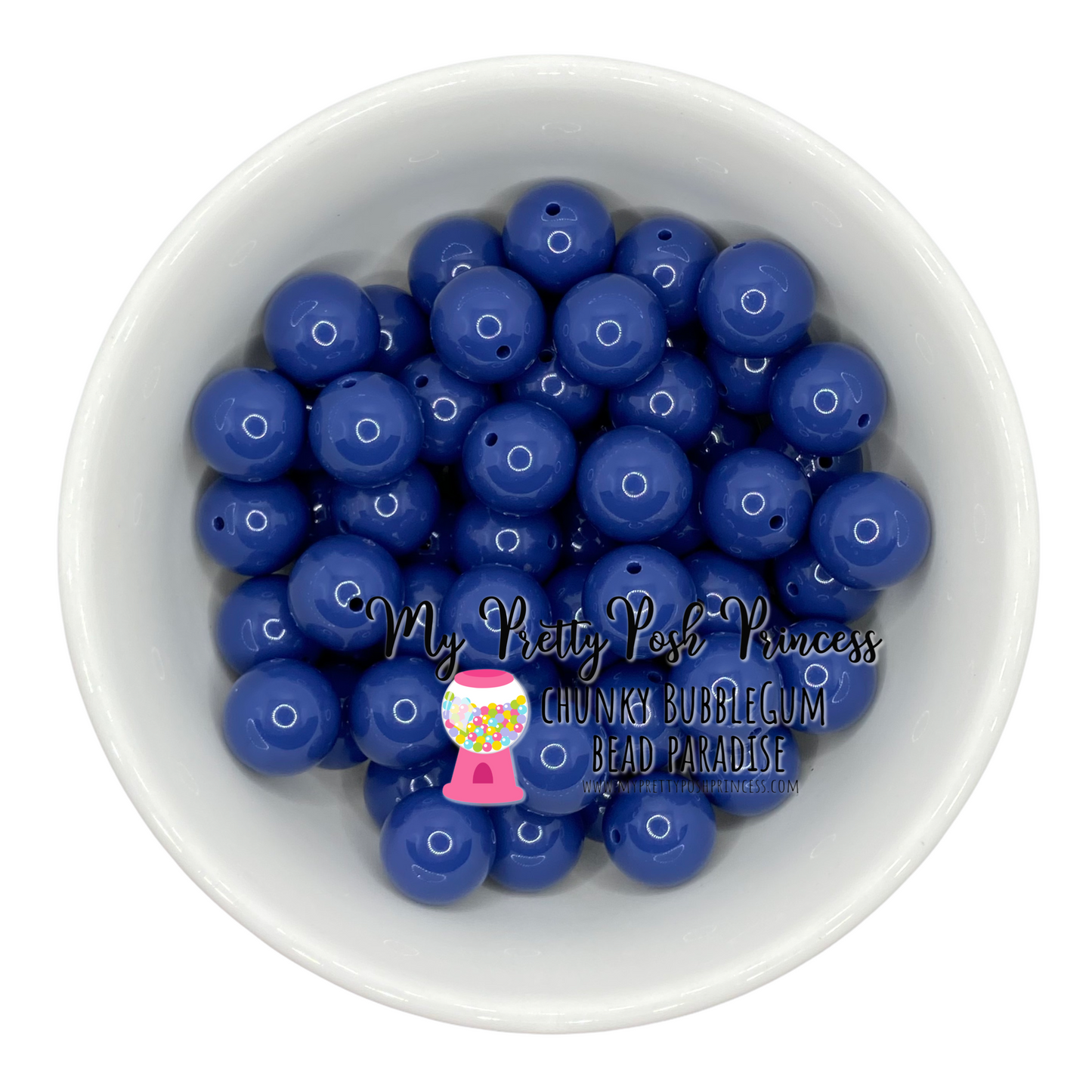 #313 - 20mm Denim Solid Acrylic Beads (1 Count)