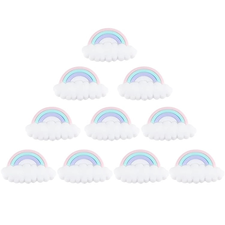 X176 - Rainbow Cloud Silicone (1 Count) Focal Bead