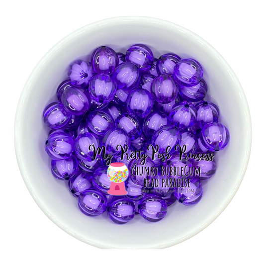 w44- 12mm Purple "Watermelon"  Acrylic Beads (20 Count)