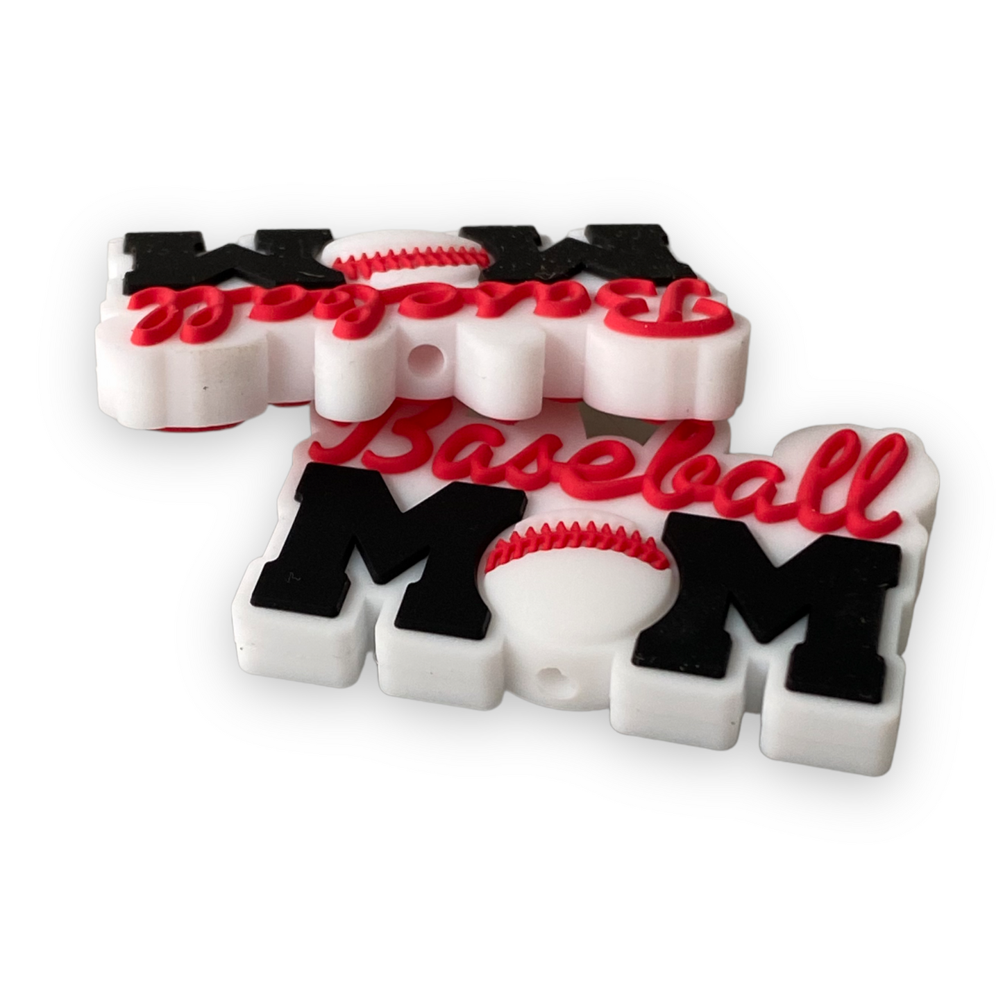 X236 -  Baseball Mom Silicone (1 Count) Focal Bead