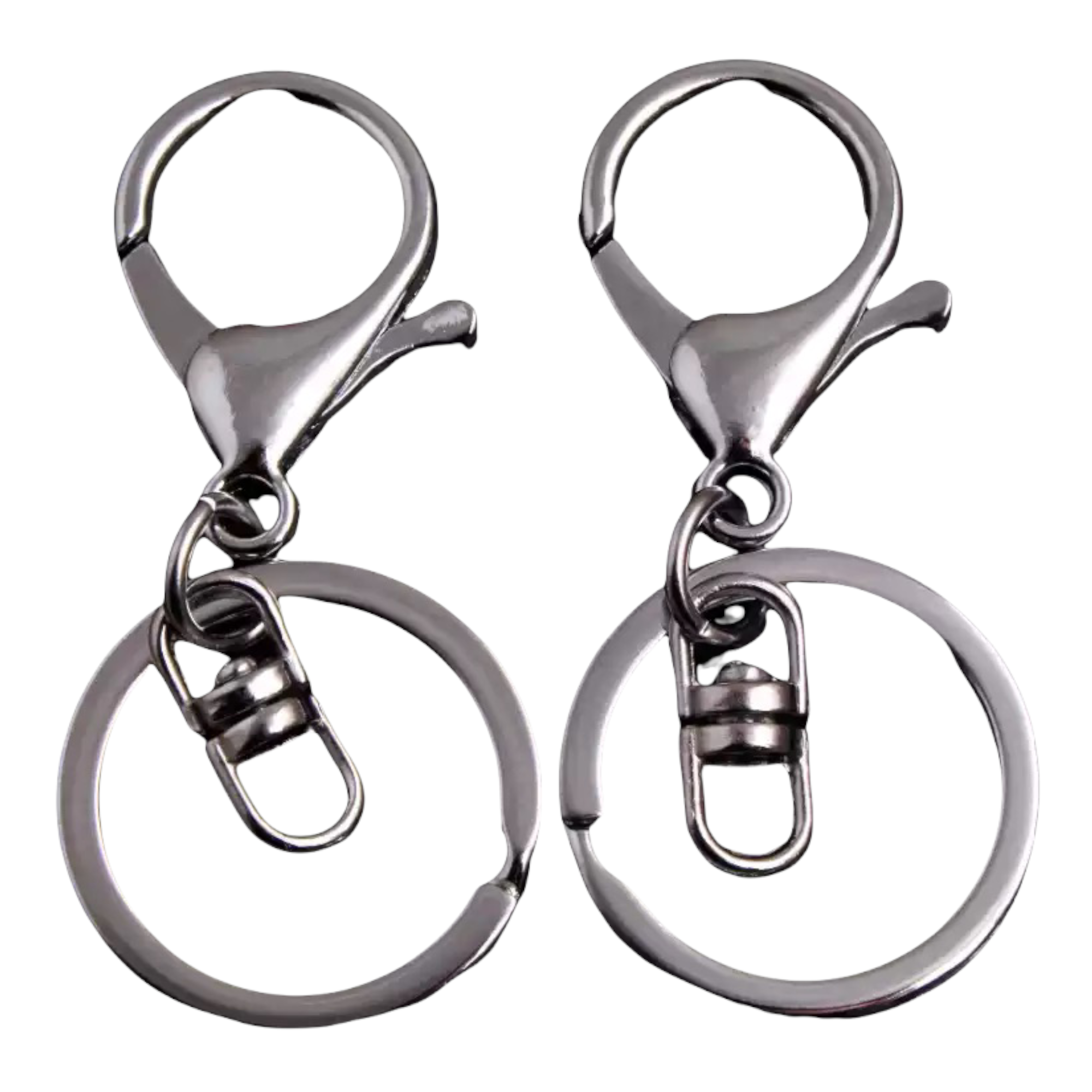 Big Trigger Hooks / Lobster Clasp (24mm x 35mm / 4 pcs / Silver) Parrot  Clasps Key Holder Key Chain Key Ring Lanyard Connector F112