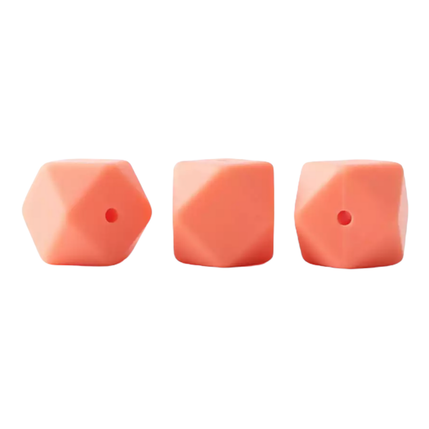 Hexagon (17mm)-  Silicone  Beads