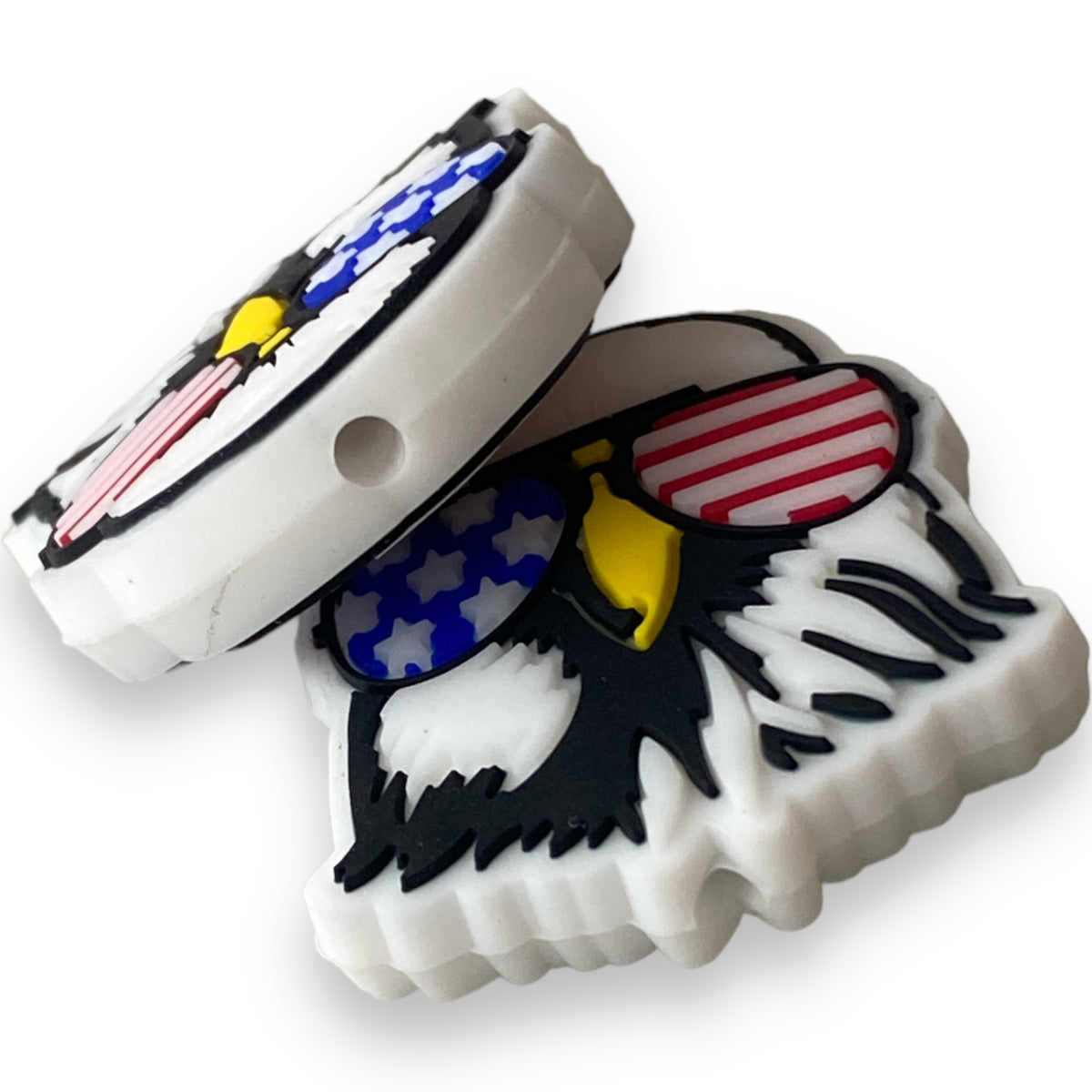 h881 - USA Bald Eagle  Silicone Beads