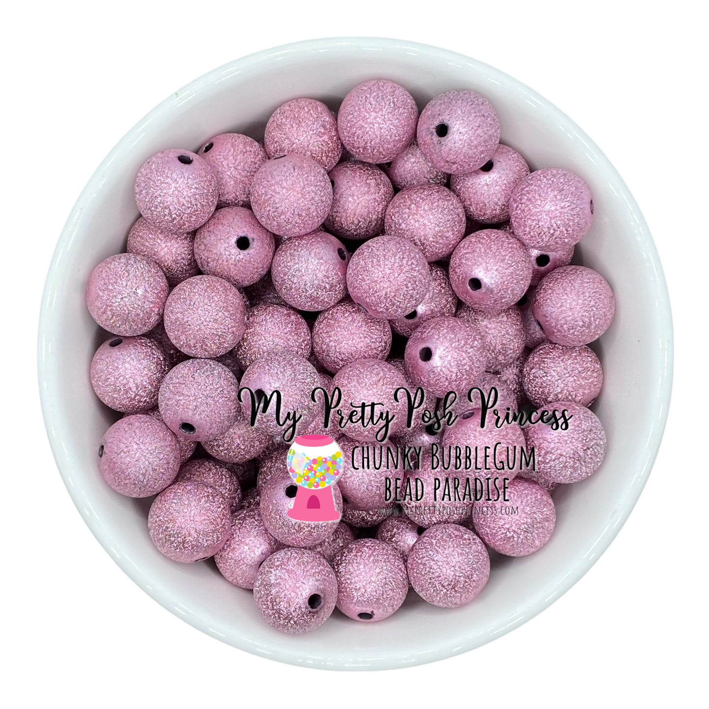 #887 - 20mm Light Pink Stardust  Acrylic Beads (1 Count)