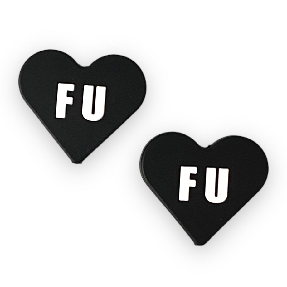 LoVe Silicone Focal Bead - Black