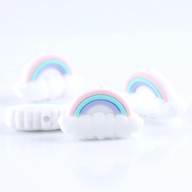 X176 - Rainbow Cloud Silicone (1 Count) Focal Bead