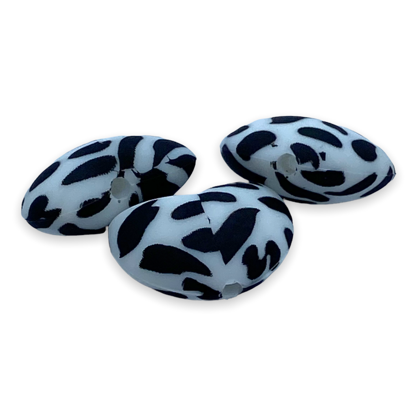 T283- 20mm “Cow Heart” Silicone Beads