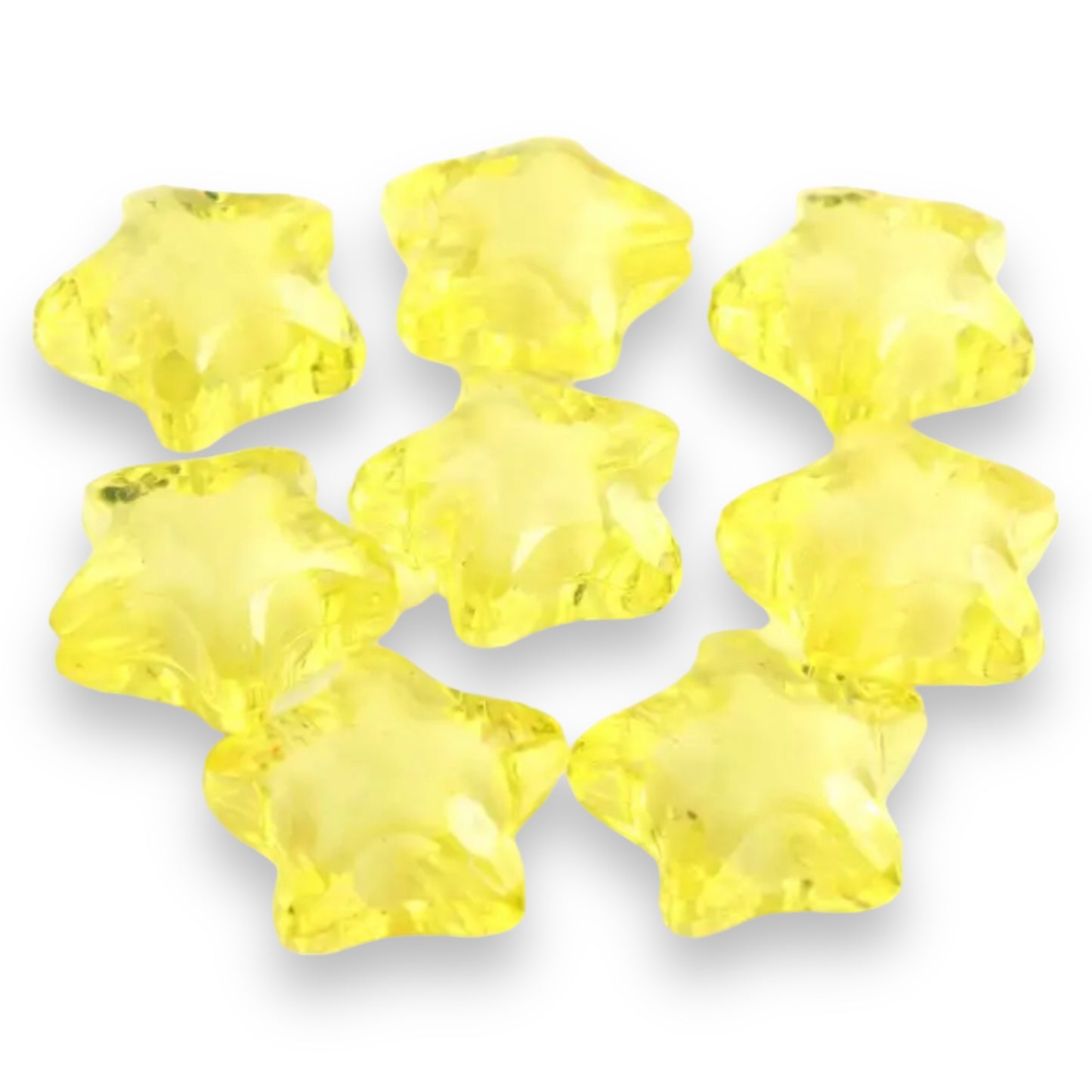 #630 - 20mm Yellow Star Acrylic Beads (1 Count)