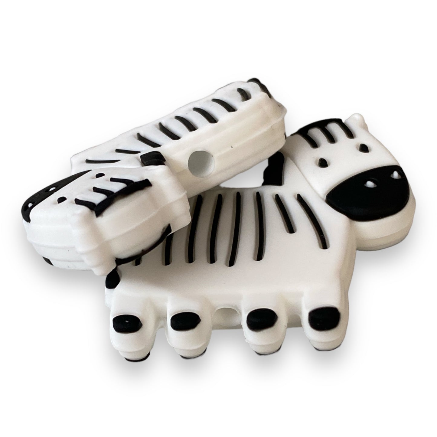 T376-  “Zebra” Silicone Focal Bead (1 Count)