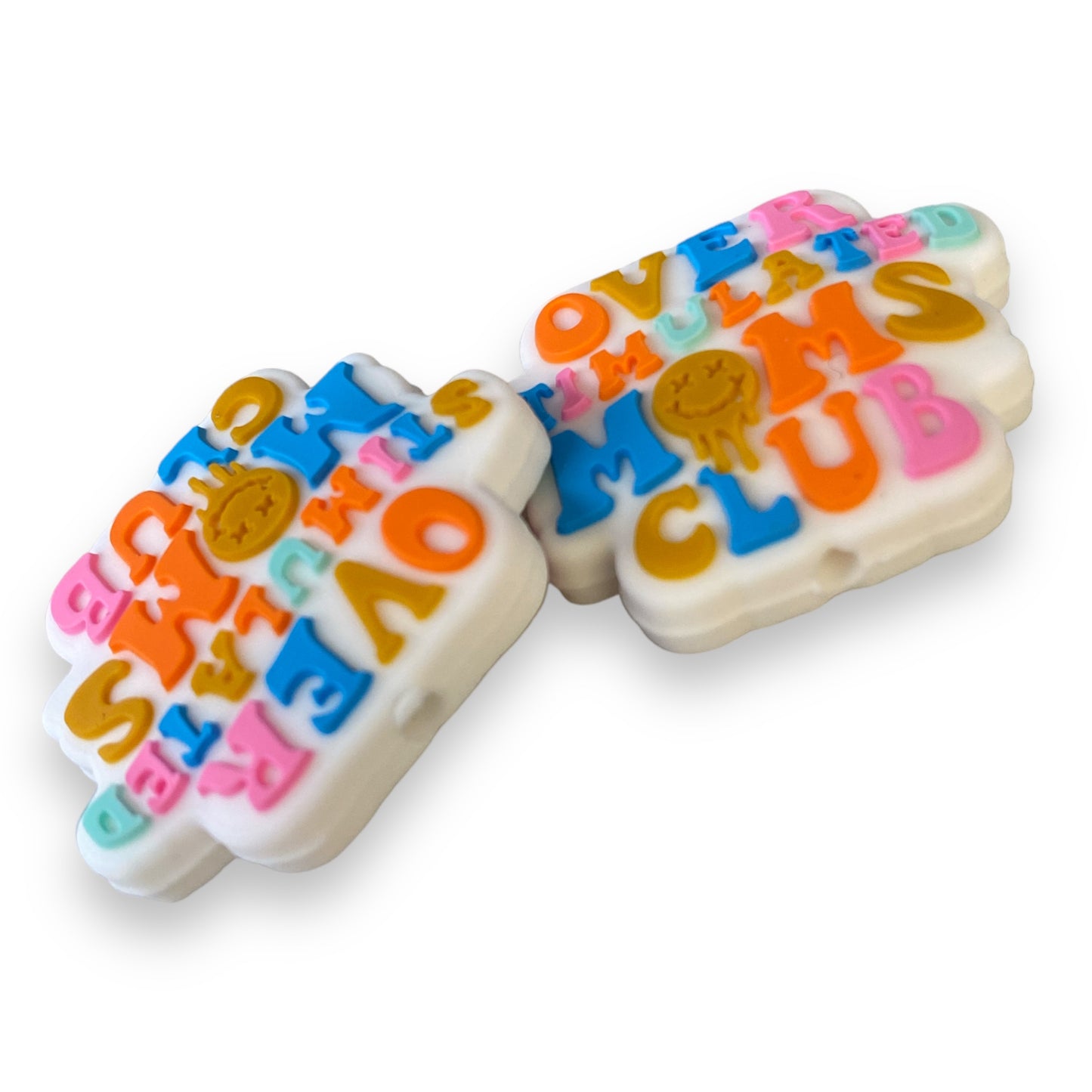 e546  - Overstimulated Moms Club- Exclusive Focal (1 Count) Bead Silicone