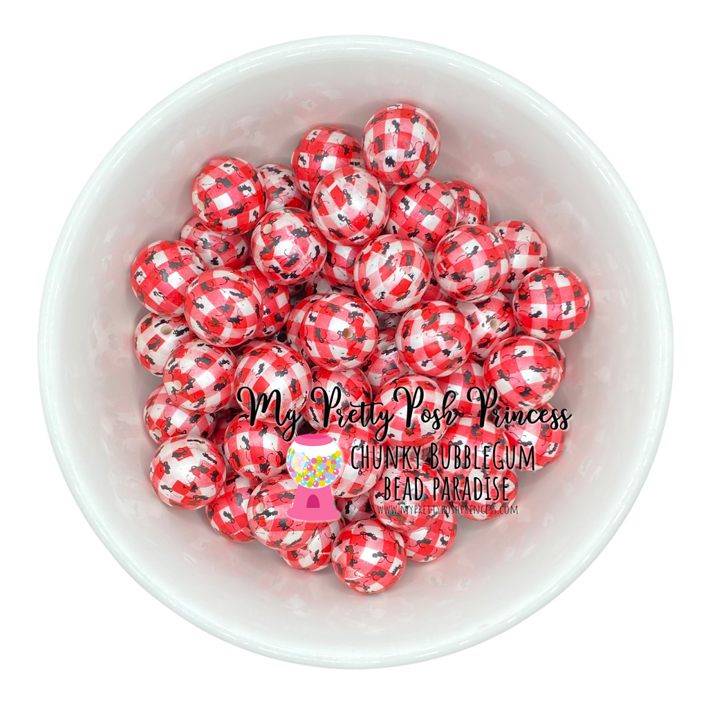 Red, White and Pink Heart Pony Beads, 10 x 12mm, 225 count, Mardel