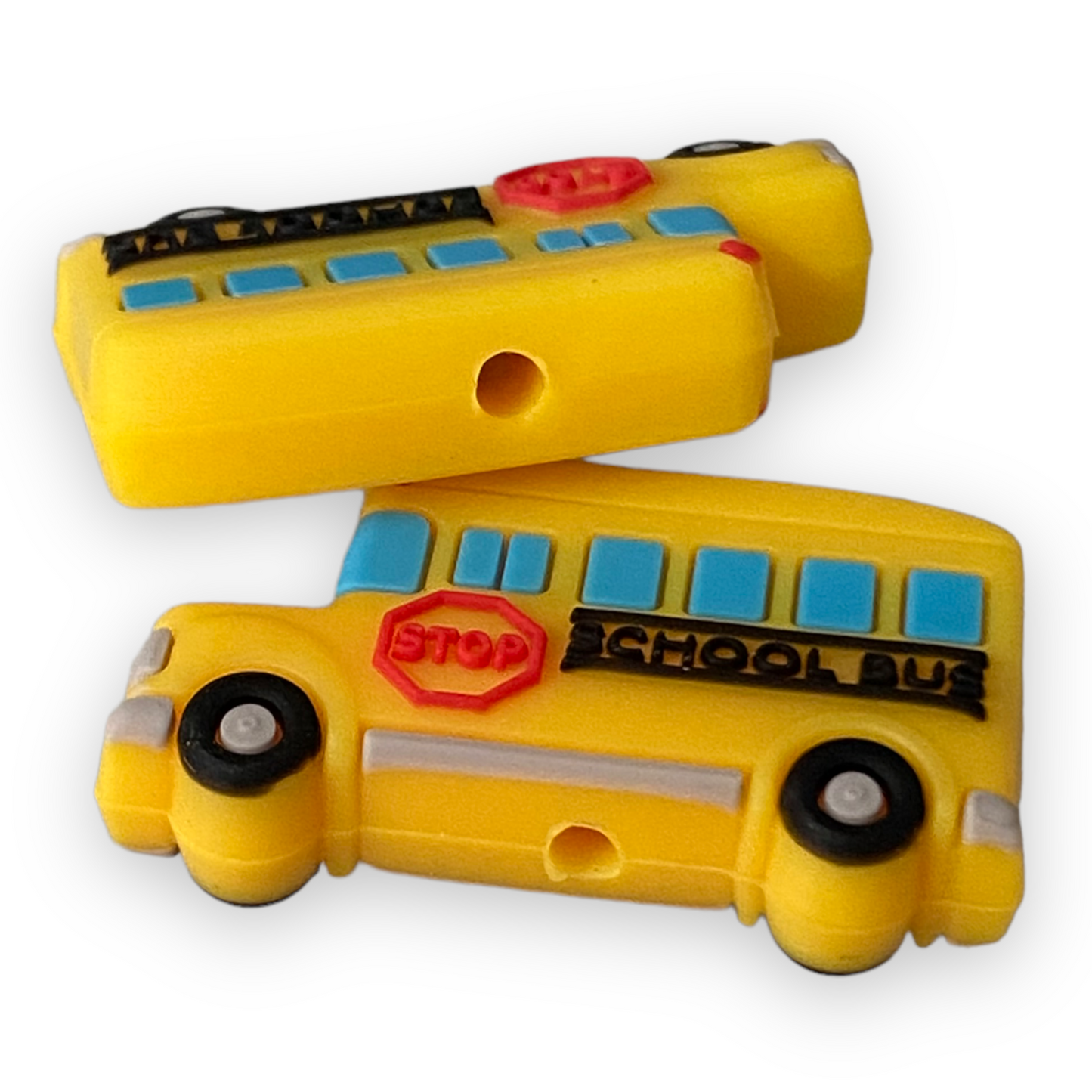 X326 - Schoolbus Silicone (1 Count) Focal Bead