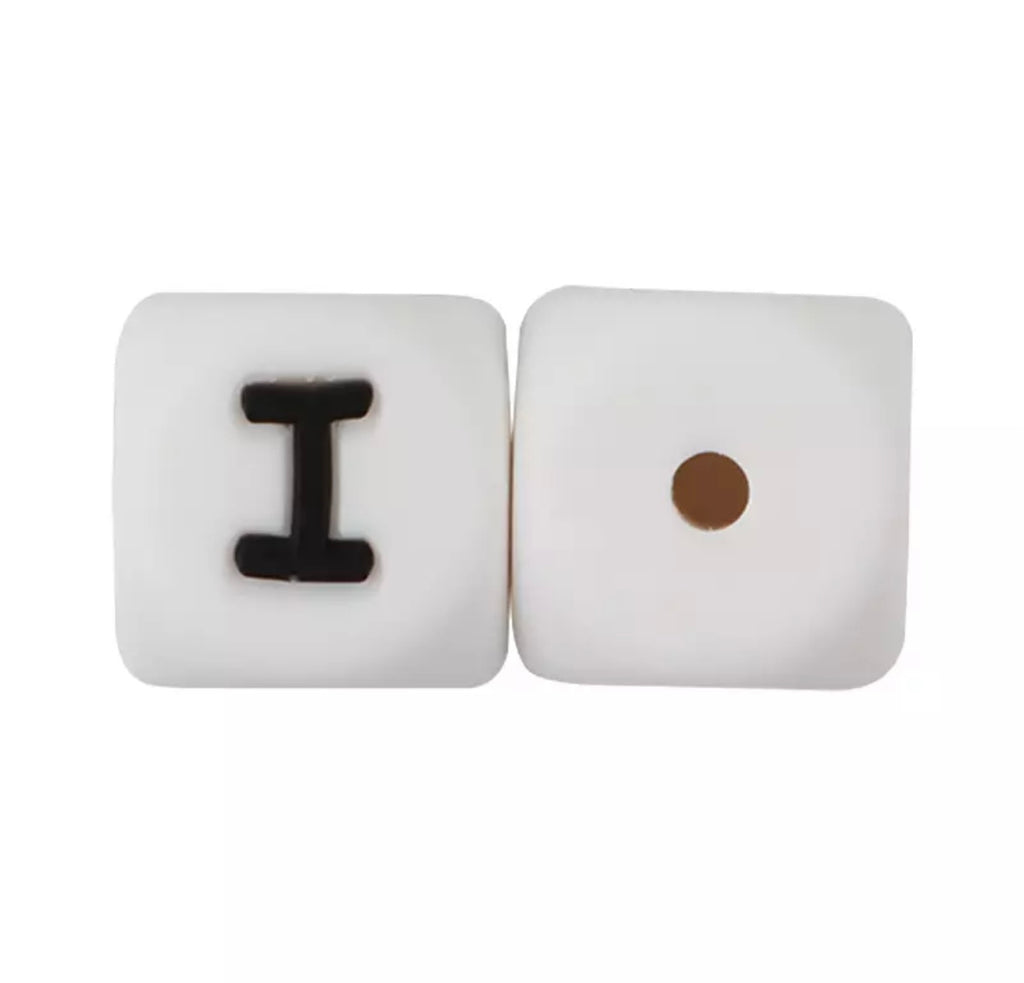 Silicone Letter Beads 10PC 12mm Square alphabet Beads DIY Necklace Beads  Baby Teething DIY baby accessories