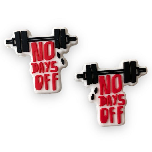 X216   -  “No Days Off” Silicone (1 Count) Focal Bead