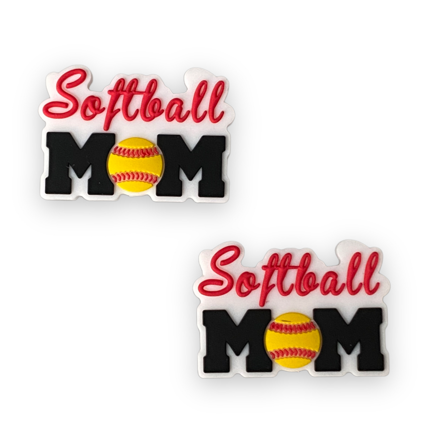 X235 -  Softball Mom Silicone (1 Count) Focal Bead