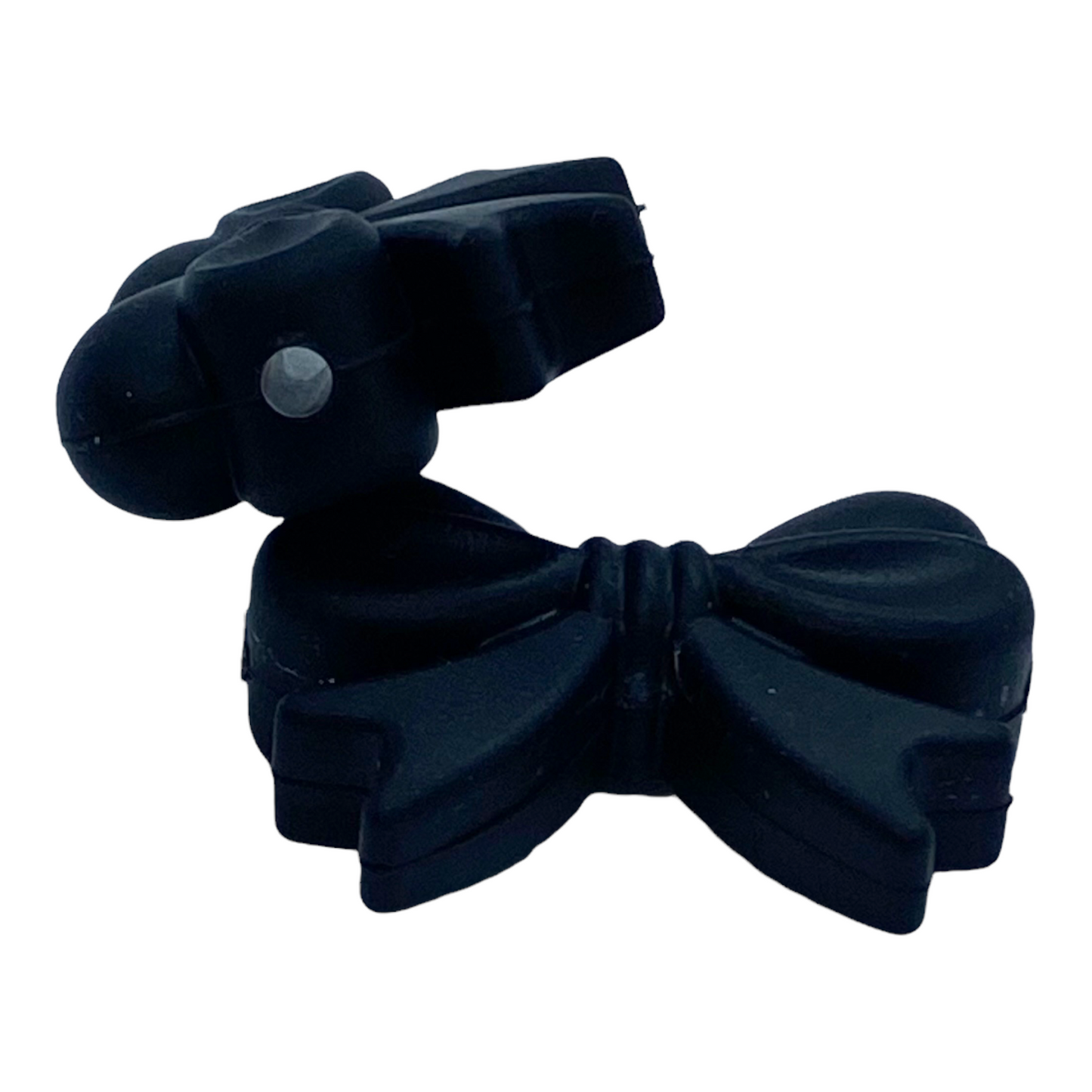 X109 - Black Bow Silicone (1 Count) Focal Bead