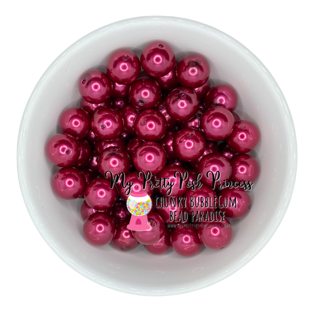 20mm Bright Red Wooden Beads-0605-26