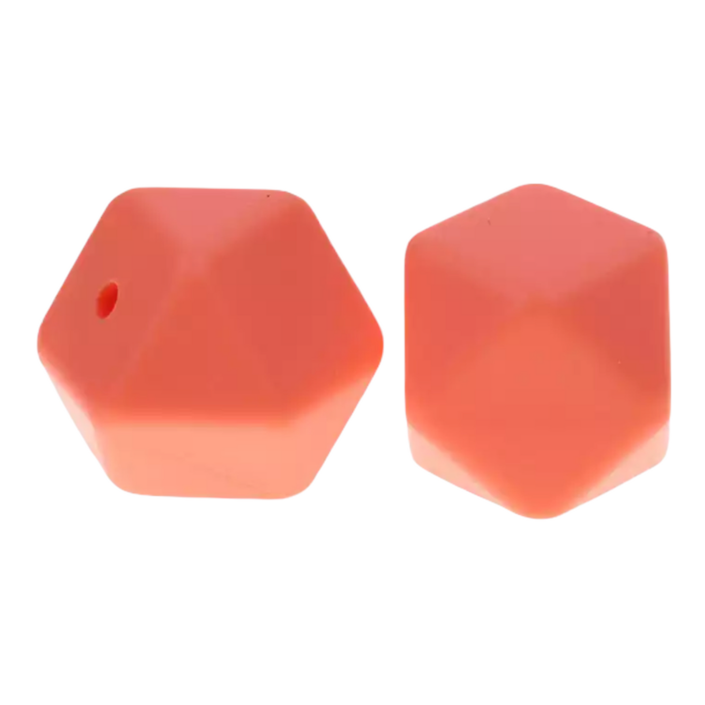 Hexagon-- 14mm-- Silicone  Beads