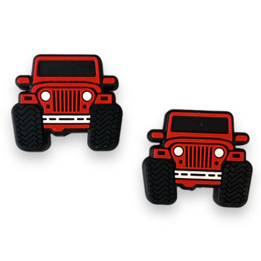 h847 - Red Truck Focal Bead Silicone Focal Beads (1 Count)